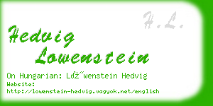 hedvig lowenstein business card